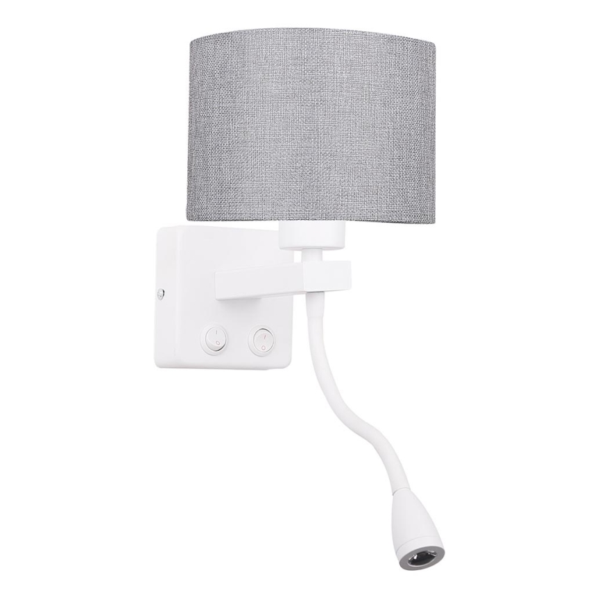 LED-seinävalaisin POLO 1xE27/40W+LED/2W 230V valkoinen
