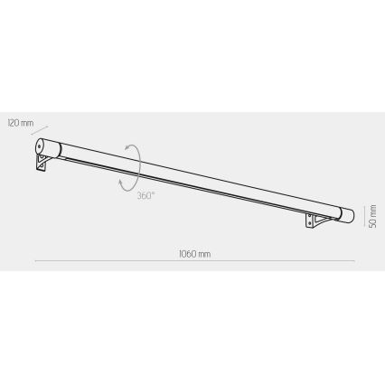 LED-seinävalaisin ROLLO LED/30W/230V puu