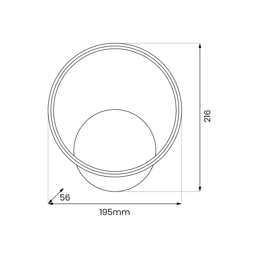 LED-seinävalaisin ROTONDA LED/7W/230V kulta