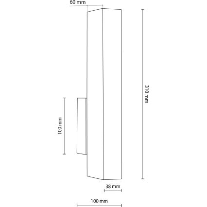 LED-seinävalaisin TEO LED/3W/230V 3000K mänty