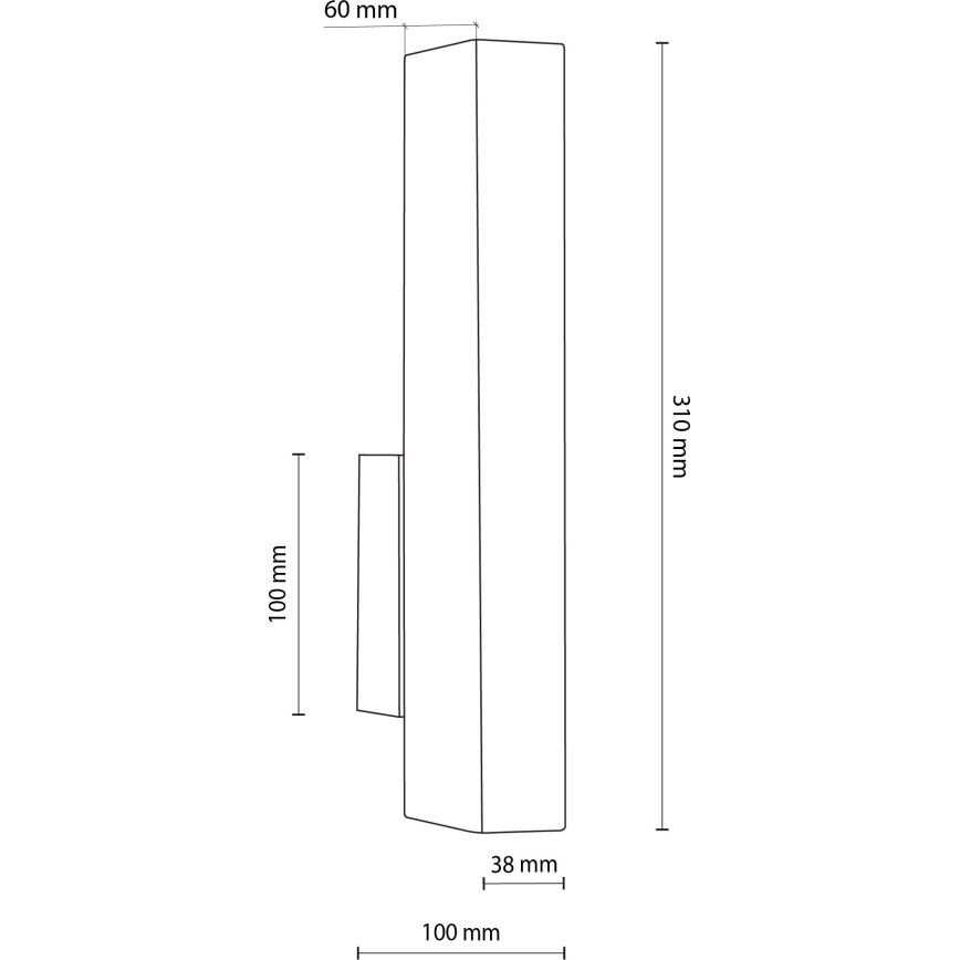 LED-seinävalaisin TEO LED/3W/230V 3000K mänty
