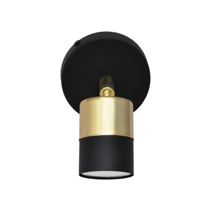 LED-seinävalaisin TUBSSON 1xGU10/4,8W/230V musta/kulta