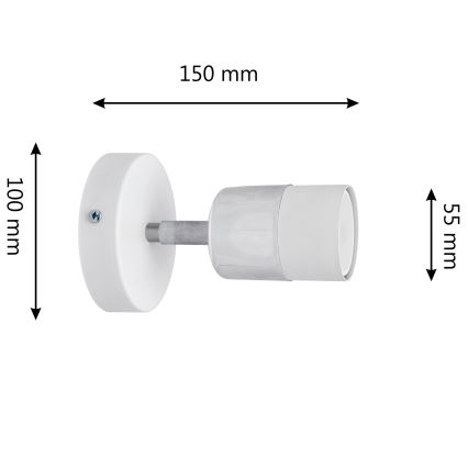 LED-seinävalaisin TUBSSON 1xGU10/4,8W/230V valkoinen/kiiltävä kromi