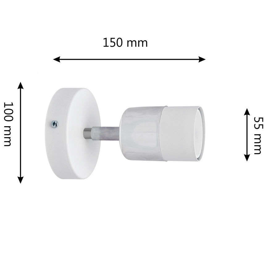 LED-seinävalaisin TUBSSON 1xGU10/4,8W/230V valkoinen/kiiltävä kromi