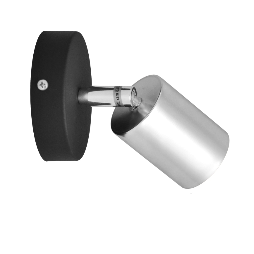 LED-seinävalaisin TUNE 1xGU10/4,8W/230V mattakromi/musta