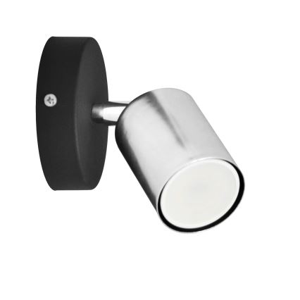 LED-seinävalaisin TUNE 1xGU10/4,8W/230V mattakromi/musta