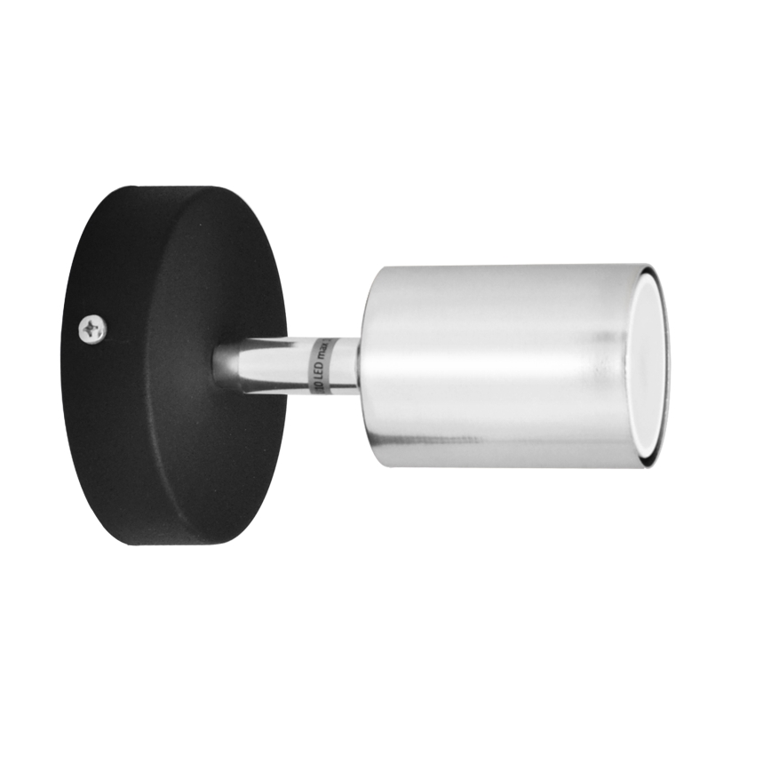 LED-seinävalaisin TUNE 1xGU10/4,8W/230V mattakromi/musta