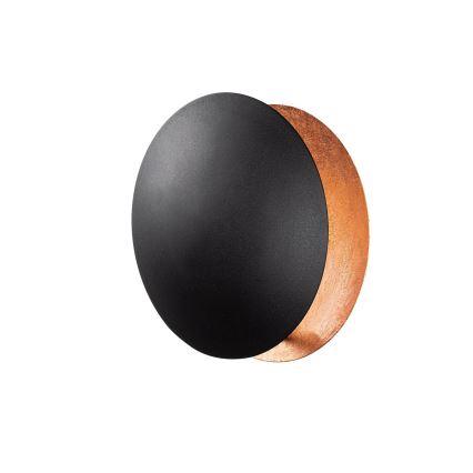 LED-seinävalaisin YOSMA LED/5W/230V 3000K musta/kupari