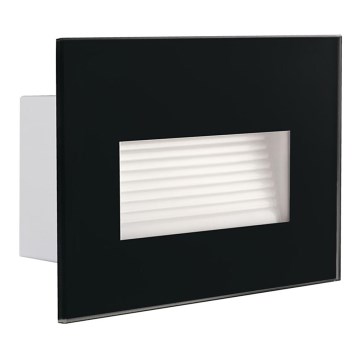 LED Sisäänrakennettu valo GLASI LED/3W/230V 4000K IP44 musta