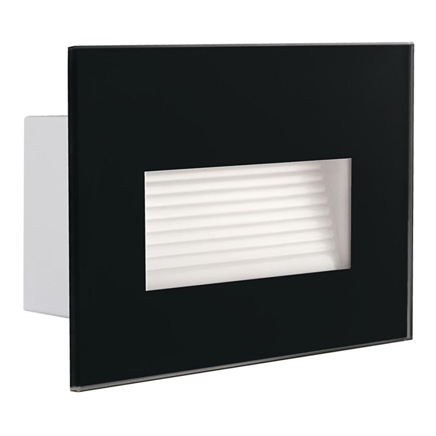 LED Sisäänrakennettu valo GLASI LED/3W/230V 4000K IP44 musta