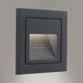 LED Sisäänrakennettu valo LORO LED/2W/230V IP65 antrasiitti