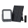 LED Solar valonheitin LED/10W/3,7V IP65 4000K musta + kauko-ohjaus