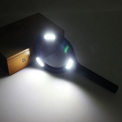 LED Suurennuslasi 5×ZOOM taustavalolla LED/3W/2xAA IP44