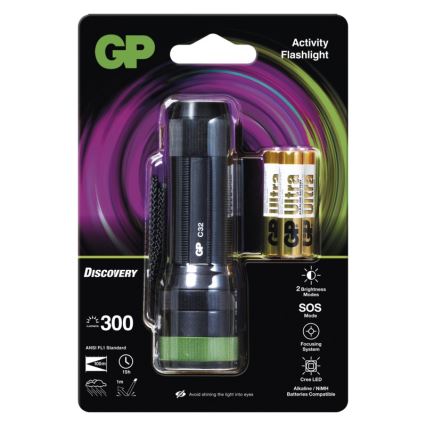 LED-taskulamppu koukulla ja magneetilla GP DISCOVERY C32 LED/3xAAA
