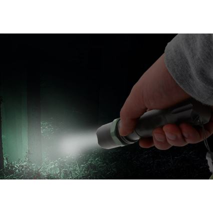 LED-taskulamppu LED/3W/3xAAA IP44 musta