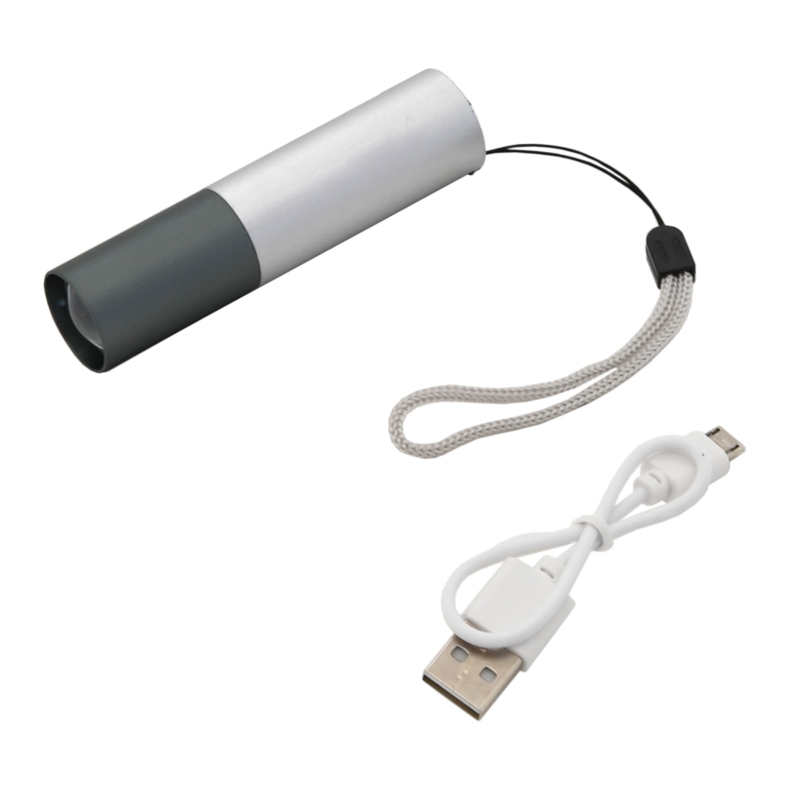 LED-taskulamppu LED/400mAh valkoinen/harmaa