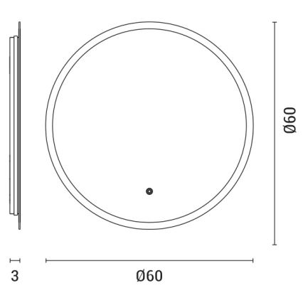 LED-taustavalaistu kylpyhuoneen peili LED/15W/230V 4000K IP44