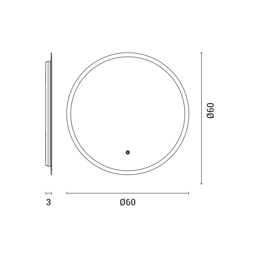LED-taustavalaistu kylpyhuoneen peili LED/15W/230V 4000K IP44