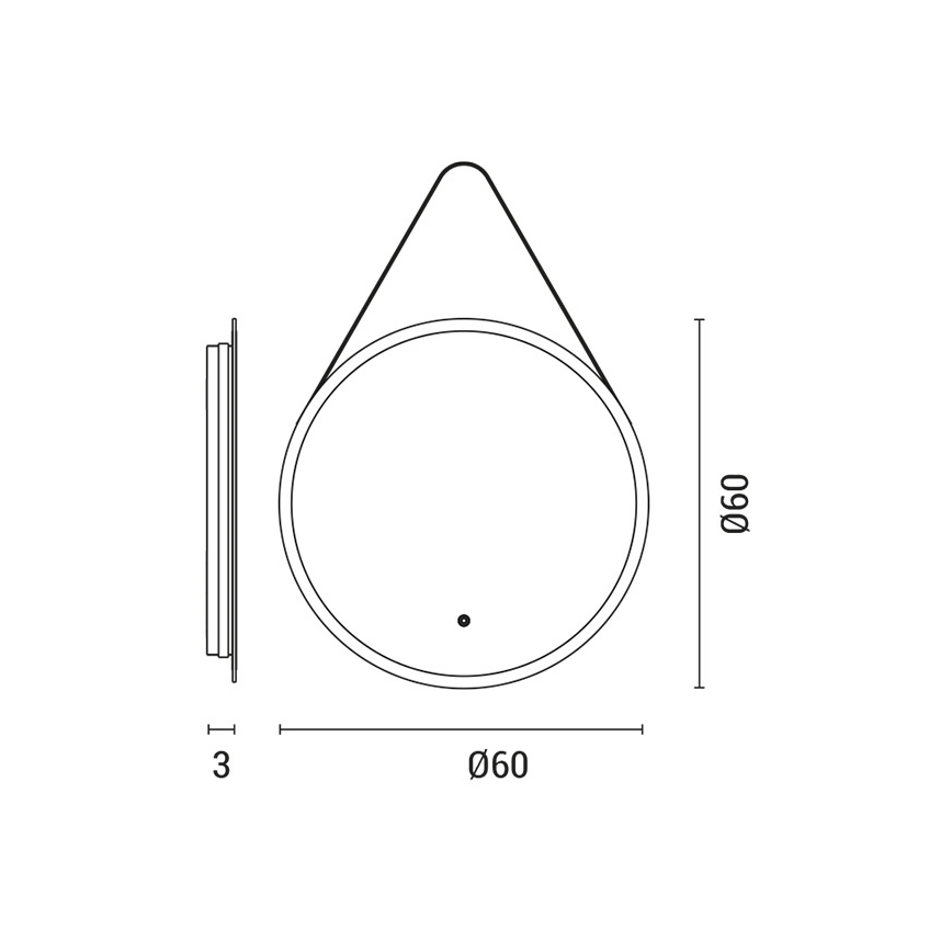 LED-taustavalaistu kylpyhuoneen peili LED/20W/230V 3000/4000/6000K IP44