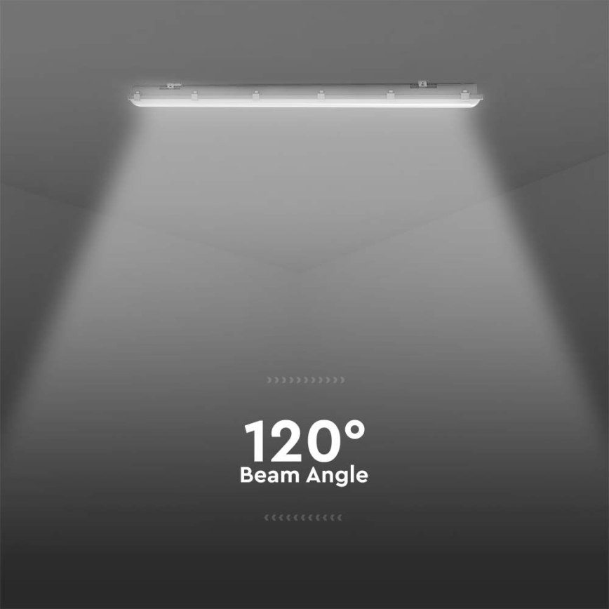 LED-tekniikalla varustettu loisteputkivalaisin liiketunnistimella ja hämäräanturilla LED/48W/230V IP65 6500K 150 cm