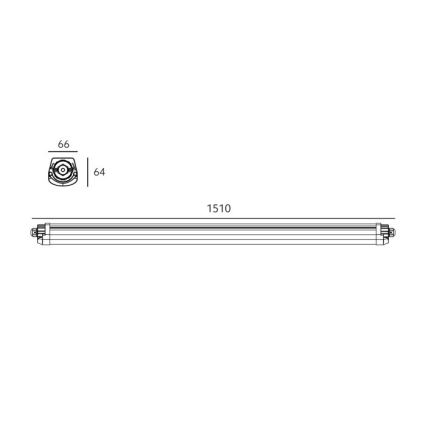 LED-tekninen loisteputkivalaisin LUMEXO LED/50W/230V 4000K IP65 151 cm