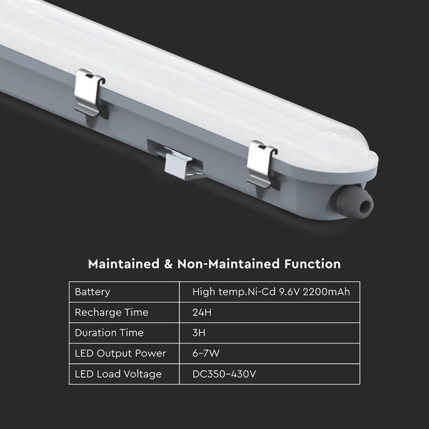 LED-tekninen loistevalaisin hätävirtamoduulilla LED/36W/230V 6500K IP65 2200 mAh 120 cm