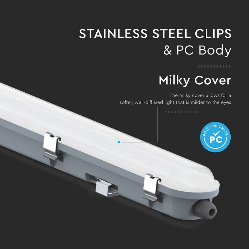 LED-tekninen loistevalaisin hätävirtamoduulilla LED/36W/230V 6500K IP65 2200 mAh 120 cm