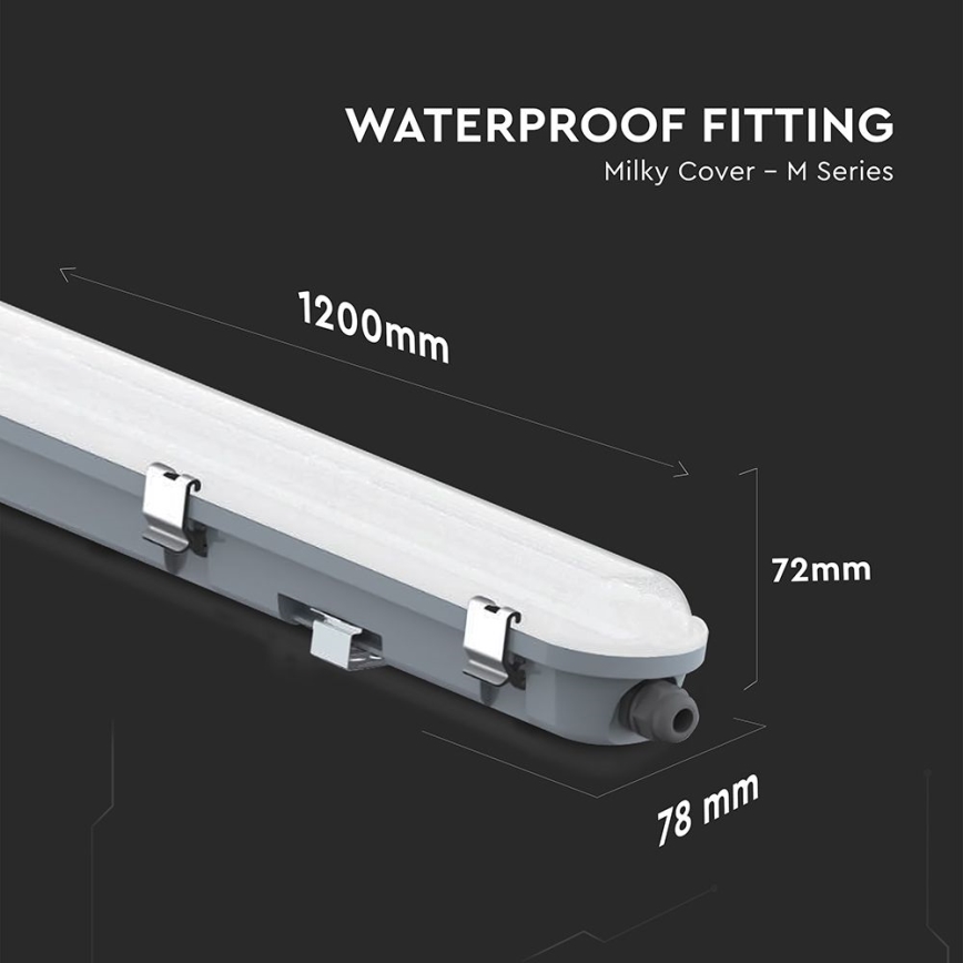 LED-tekninen loistevalaisin hätävirtamoduulilla LED/36W/230V 6500K IP65 2200 mAh 120 cm
