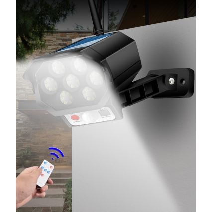 LED Tekovalvontakamera anturilla ja aurinkopaneelilla LED/5W/5,5V IP65 + kauko-ohjaus