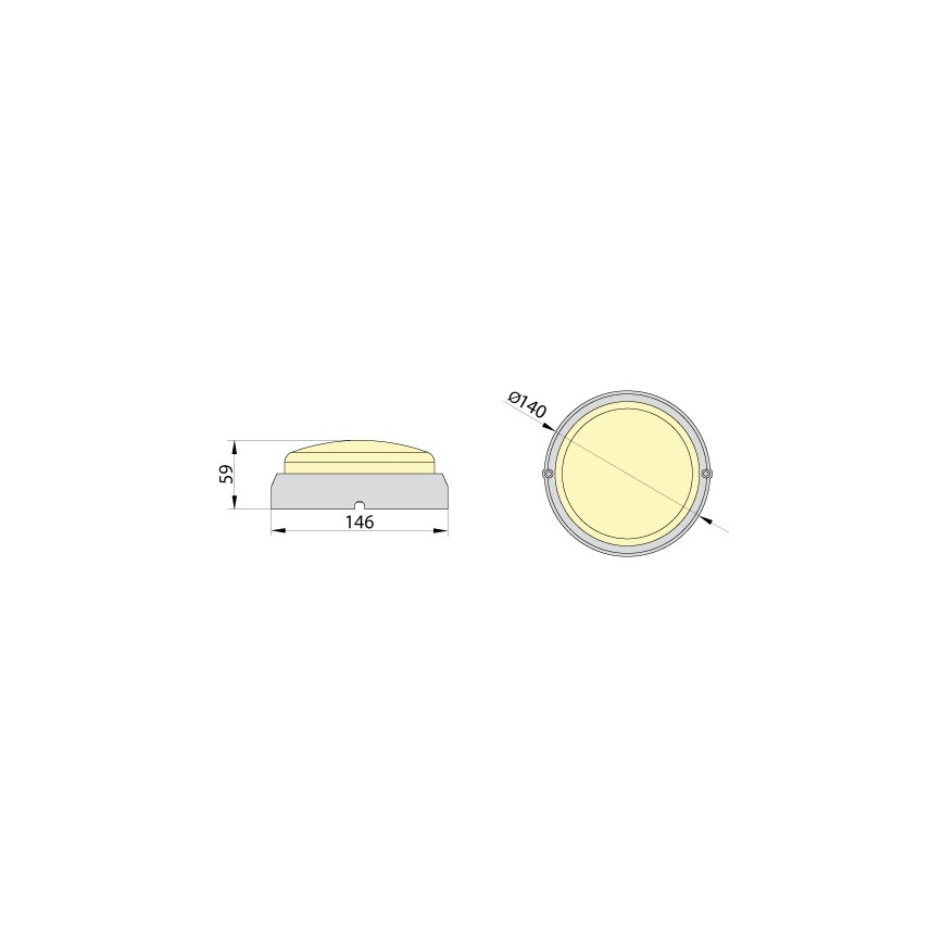 LED-teollisuuskattovalaisin FIDO LED/12W/230V IP65
