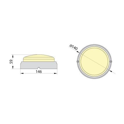LED-teollisuuskattovalaisin FIDO LED/12W/230V IP65