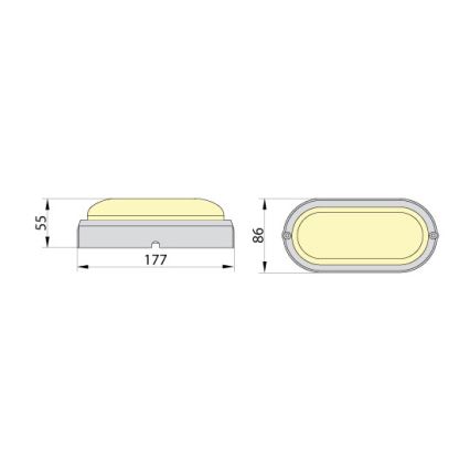 LED-teollisuuskattovalaisin FIDO LED/12W/230V IP65
