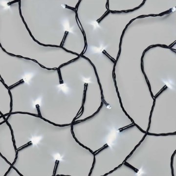 LED-ulkojouluketju 100xLED/10m IP44 kylmänvalkoinen