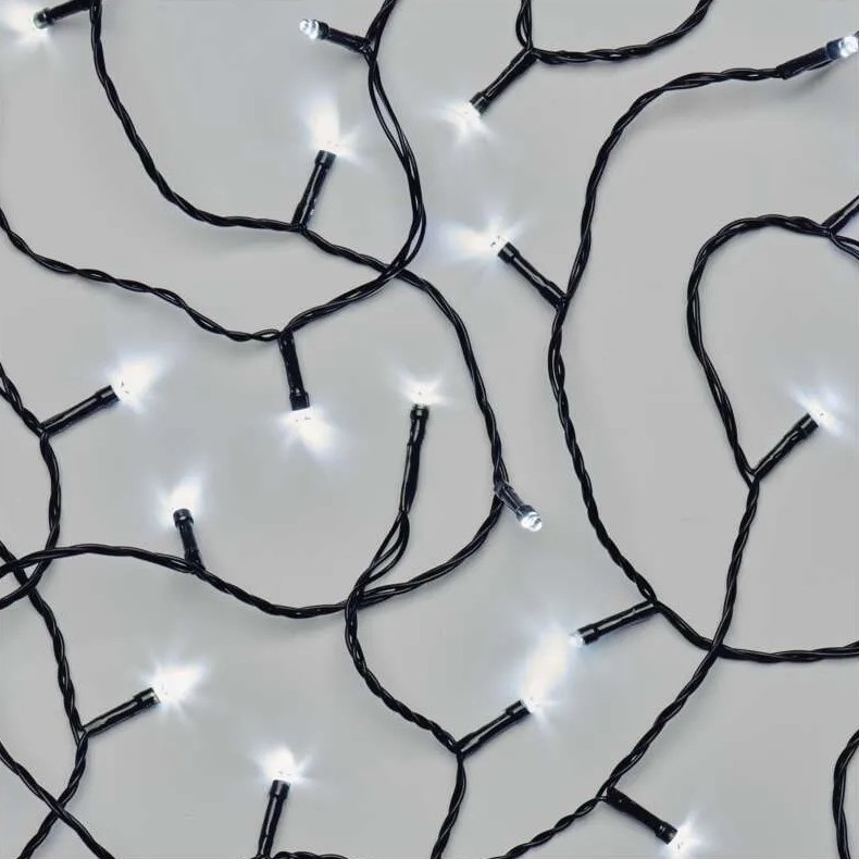 LED-ulkojouluketju 100xLED/10m IP44 kylmänvalkoinen