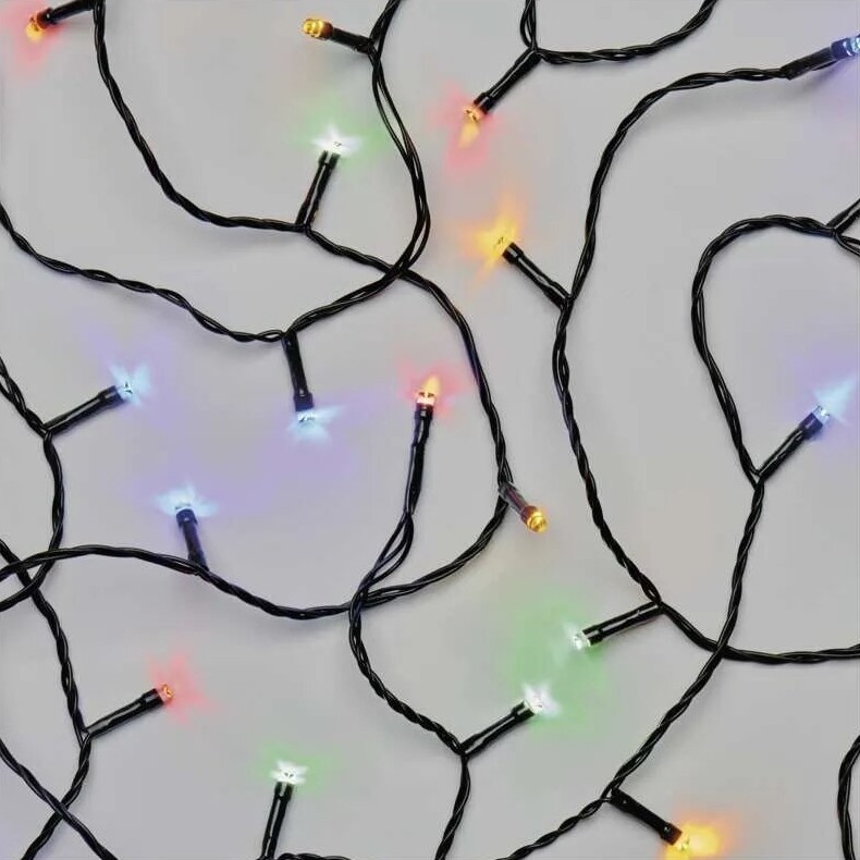 LED-ulkojouluketju 50xLED/5m IP44 monivärinen
