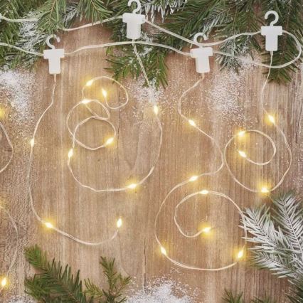 LED-ulkojouluketju 54xLED/8 toiminnot 6,7x0,7m IP44 lämpimänvalkoinen