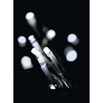 LED-ulkojouluketju CHAIN 180xLED/8 toimintoa 8m IP44 kylmä valkoinen