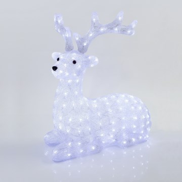 LED-ulkojoulukoriste 200xLED/6W/230V IP44 kylmävalkoinen poro