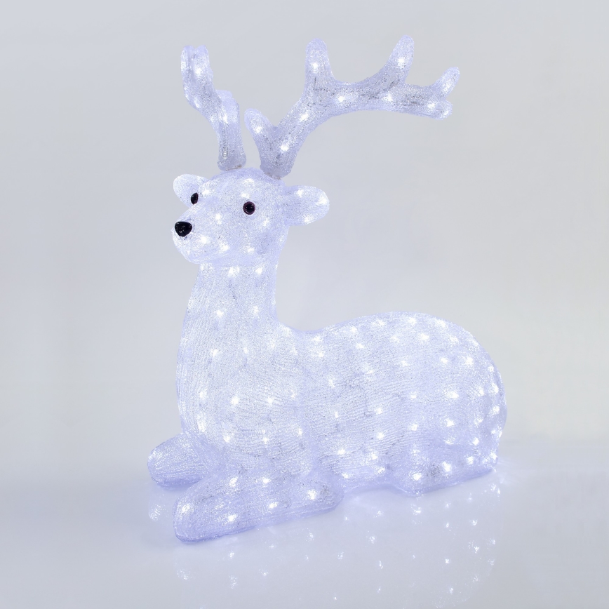 LED-ulkojoulukoriste 200xLED/6W/230V IP44 kylmävalkoinen poro