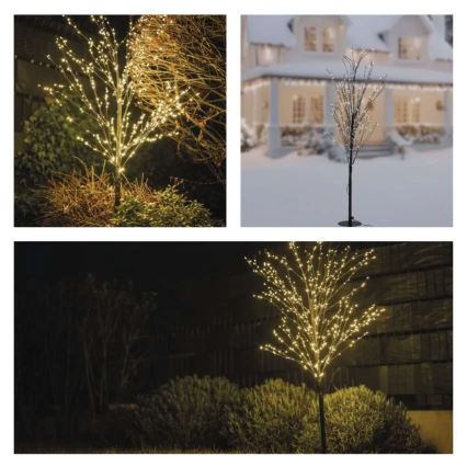 LED-ulkojoulukoriste 600xLED/3,8W/230V 120 cm lämmin valkoinen IP44