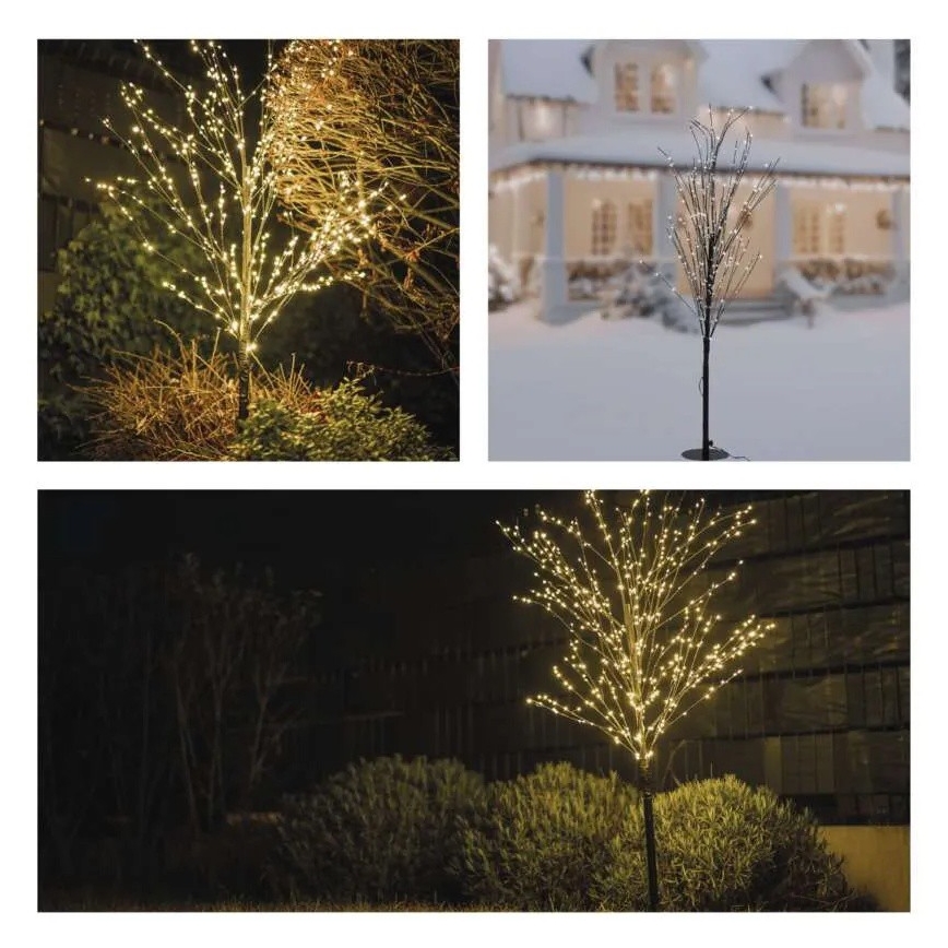 LED-ulkojoulukoriste 600xLED/3,8W/230V 120 cm lämmin valkoinen IP44