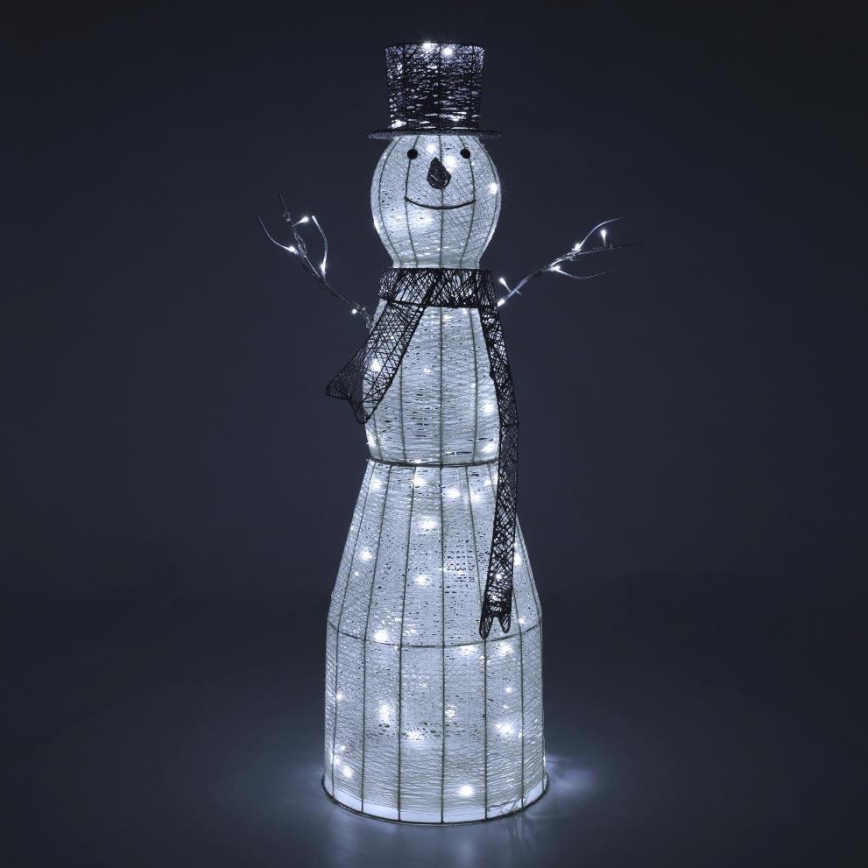 LED-ulkojoulukoriste LED/3,6W/230V/kylmänvalkoinen 124 cm IP44 lumiukko