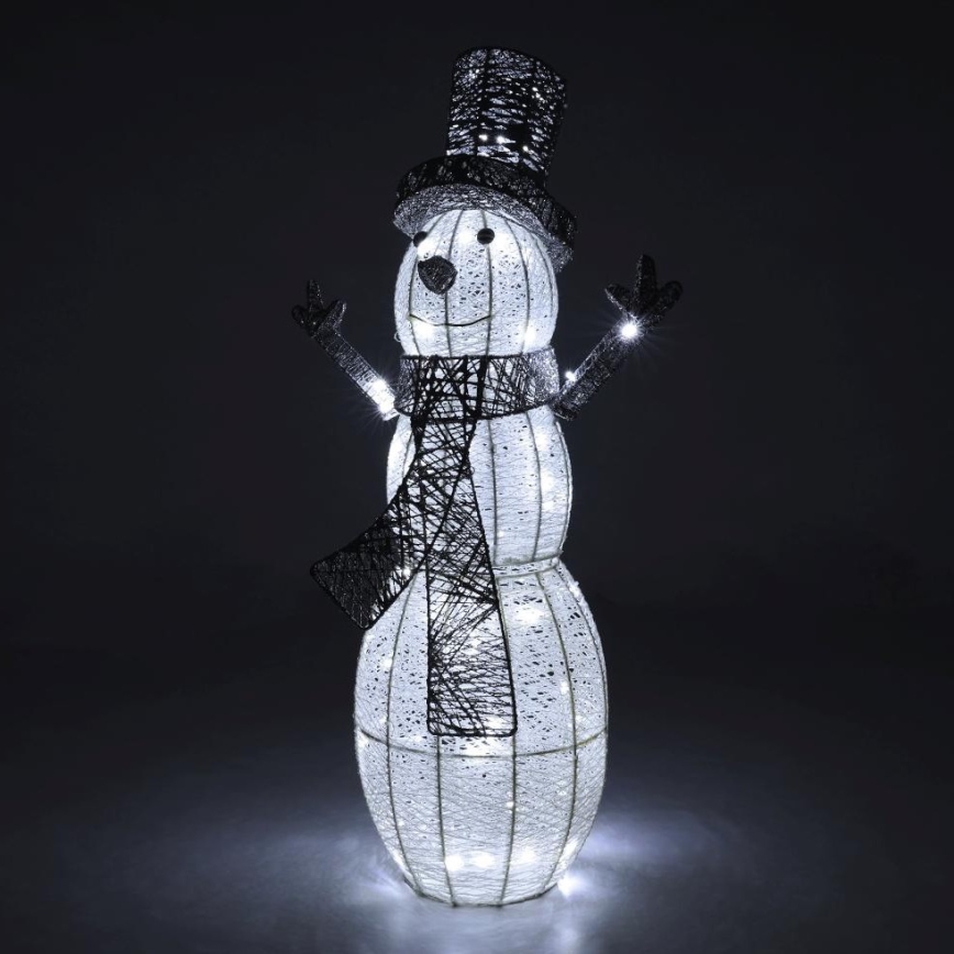 LED-ulkojoulukoriste LED/3,6W/230V/kylmänvalkoinen 75 cm IP44 lumiukko