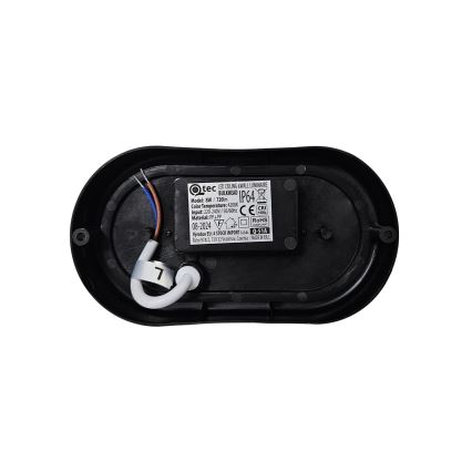 LED-ulkokattovalaisin 8W/230V 4200K IP64, musta