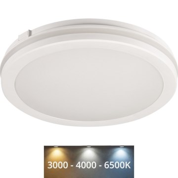 LED-ulkokattovalaisin BENO ECO LED/20W/230V 3000/4000/6500K halkaisija 20 cm IP65 valkoinen