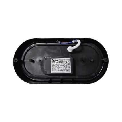 LED-ulkokattovalaisin LED/15W/230V 4200K 20x9,8 cm IP64 musta