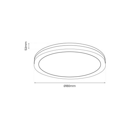 LED-ulkokattovalaisin MARLON LED/12W/230V 4000K IP54 musta