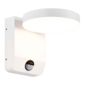 LED Ulkokäyttöön seinään kiinnitettävä joustava valaisin sensorilla LED/17W/230V IP65 4000K valkoinen