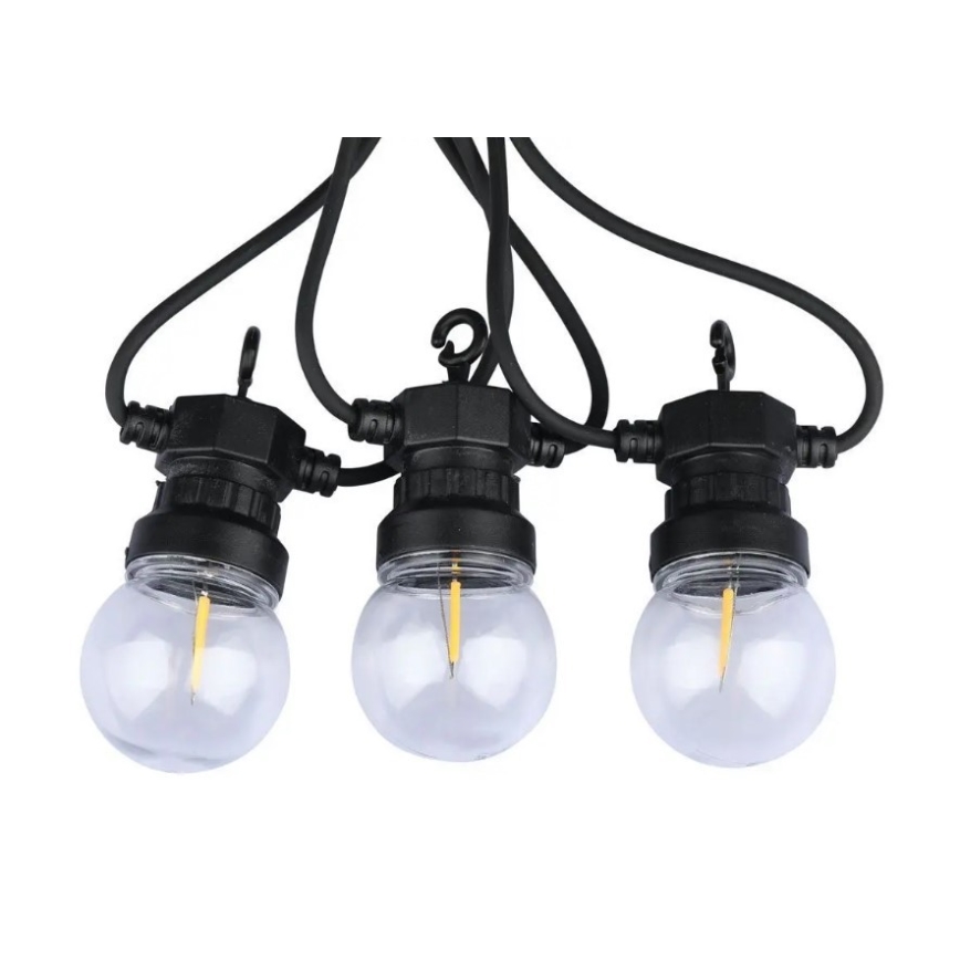 LED Ulkoketju STRING 5m 10xLED/0,4W/24/230V 3000K IP44