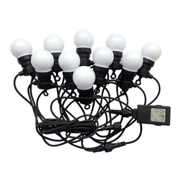 LED-ulkoketju STRING 5m 10xLED/0,5W/230V IP44 3000K